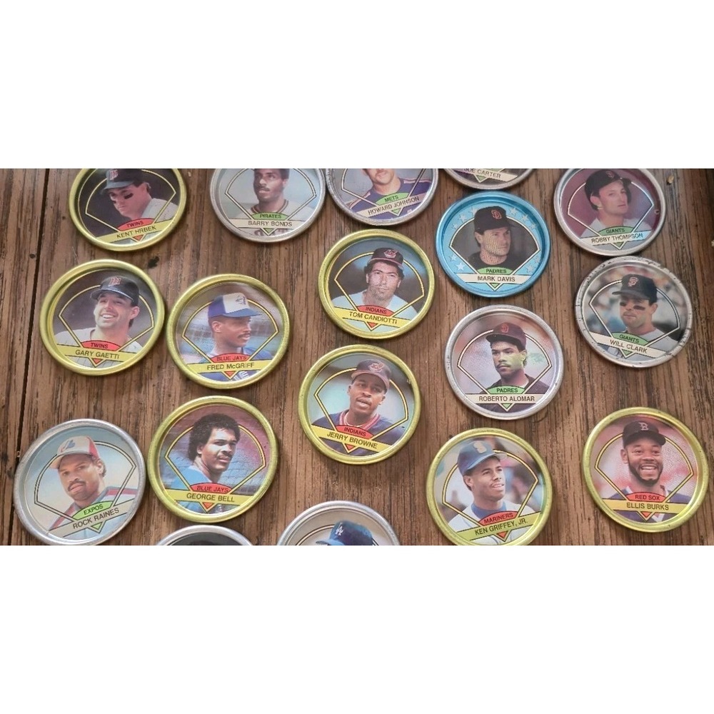 Vintage MLB Baseball Milk Caps / Pogs Lot of 52 – Topps 1989 Stars - Picture 5 of 8